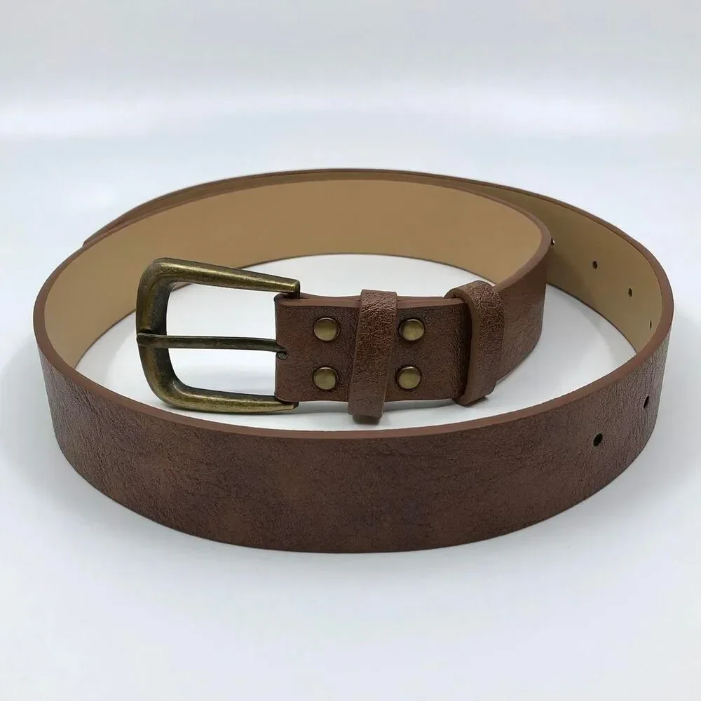 Women’s Brown Belt w/ Antique Brass Buckle, 23.5-34 Inches, X7G9A752
